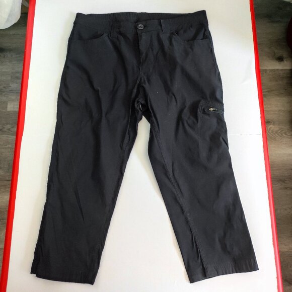 Eddie Bauer Rainer Capris outdoor activity pants black women's size 10 - Picture 1 of 13